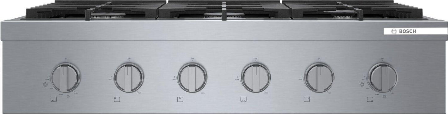 Bosch RGM8658UC 800 Series, Professional Rangetop, 36 ", Stainless steel