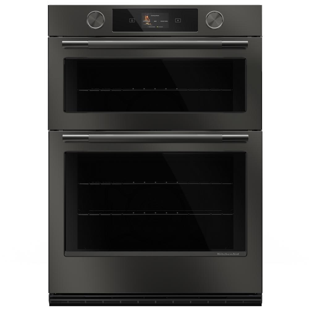 Kitchenaid KOEC930SBE 30-inch Smart Electric Combo Wall Oven with Intelligent Cooking Camera - Black Ore