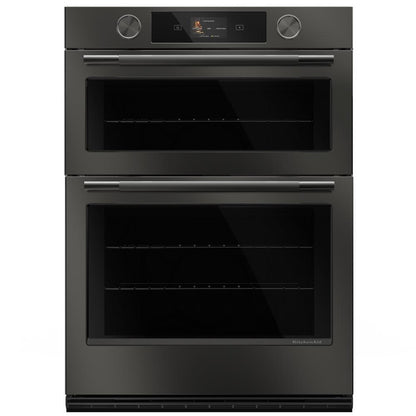 Kitchenaid KOEC930SBE 30-inch Smart Electric Combo Wall Oven with Intelligent Cooking Camera - Black Ore