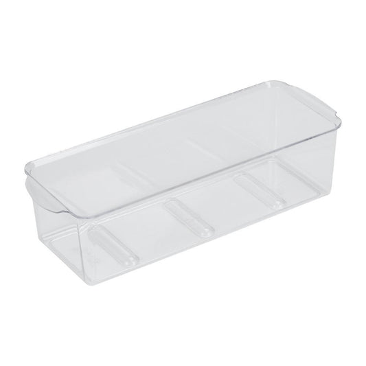 Whirlpool W10136387A Multi-Use Refrigerator Utility Bin (3 3/4-IN H x 5 1/4-IN L x 14 1/2-IN D) - Clear