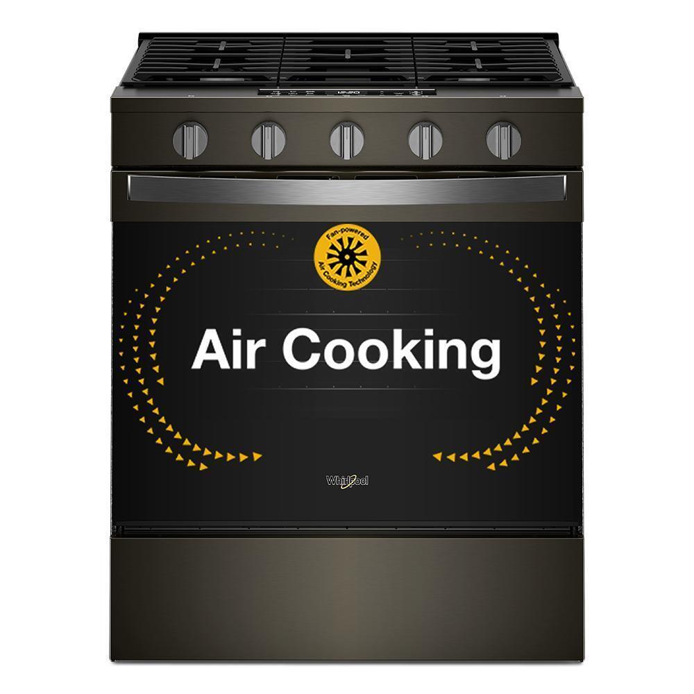 Whirlpool WSGS5030SV 30-inch Gas Smart Range with Air Cooking Technology