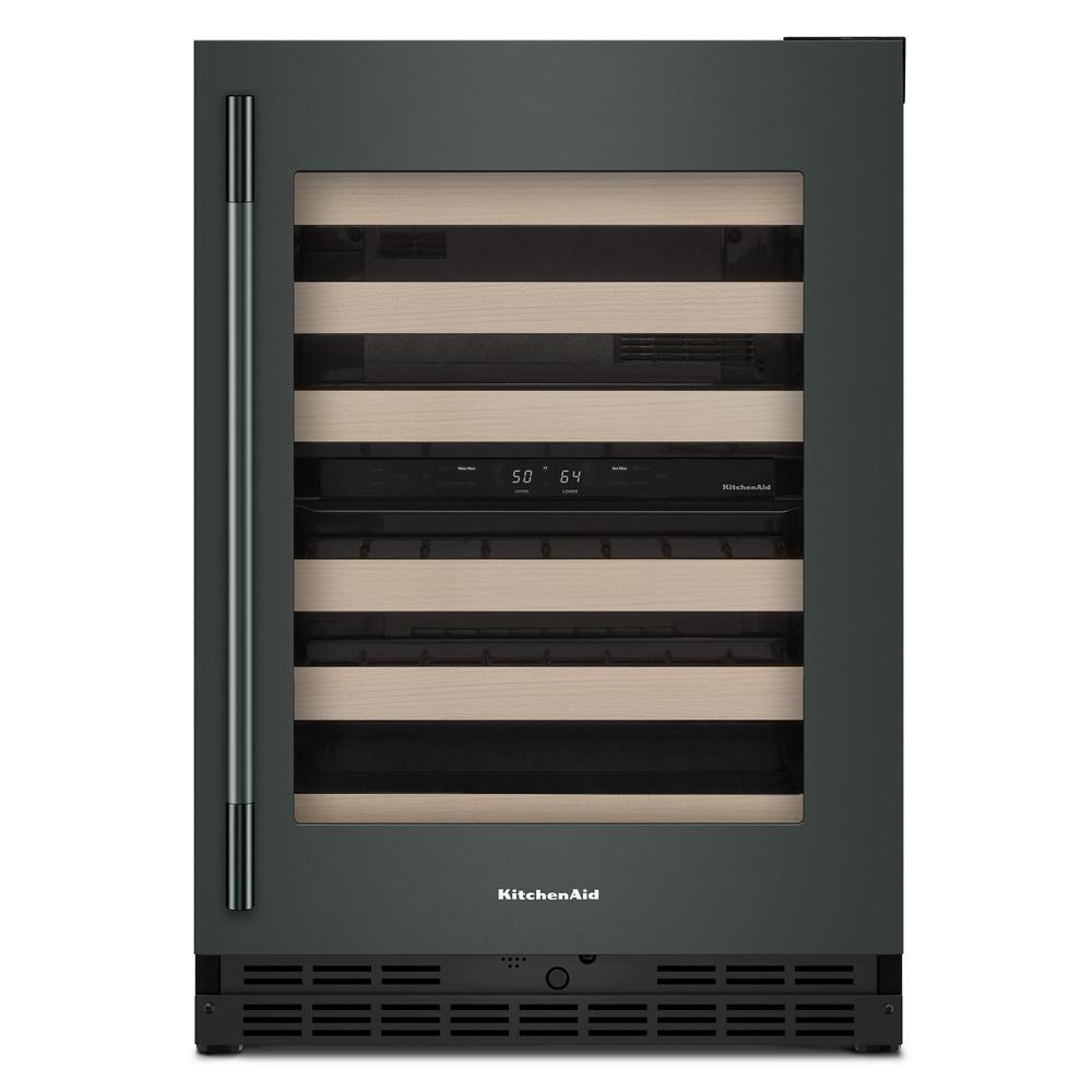 Kitchenaid KUWR524SJP 24" Undercounter Wine Cellar with Full-Extension Wood-Front Racks