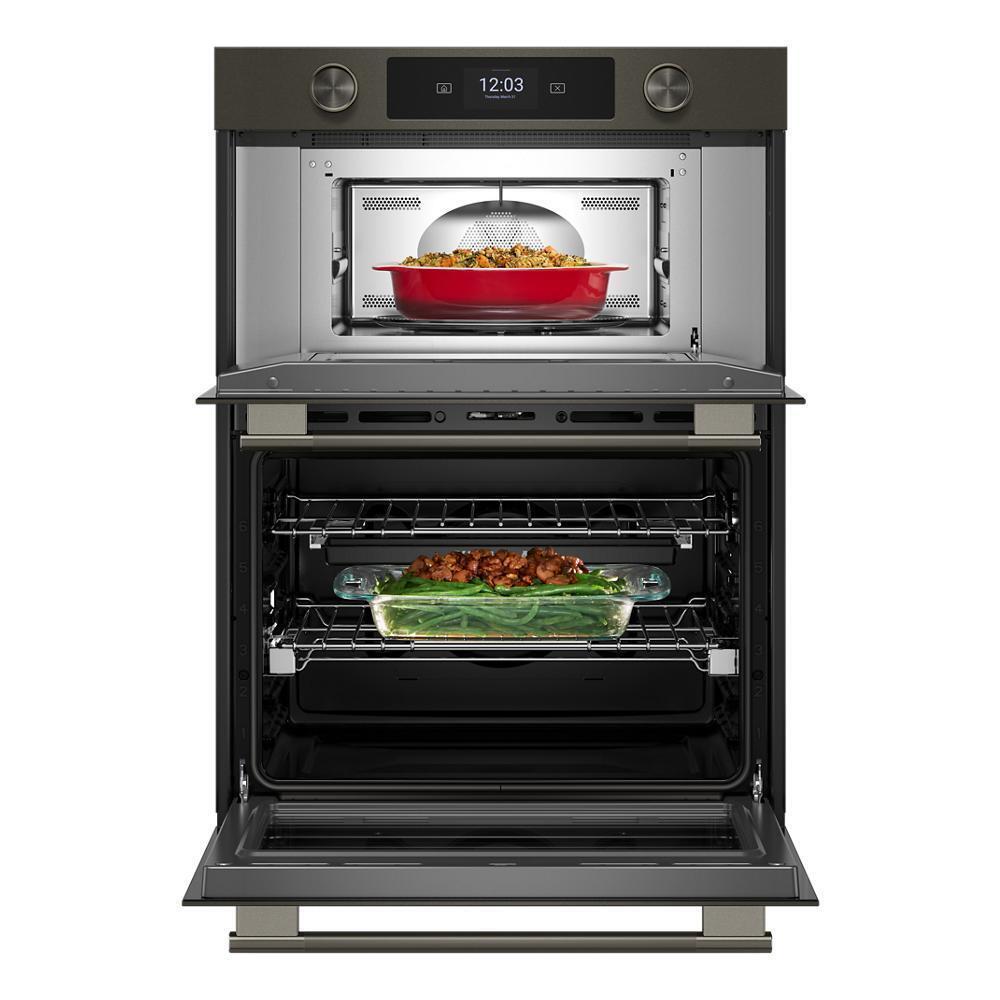 Kitchenaid KOEC930SBE 30-inch Smart Electric Combo Wall Oven with Intelligent Cooking Camera - Black Ore