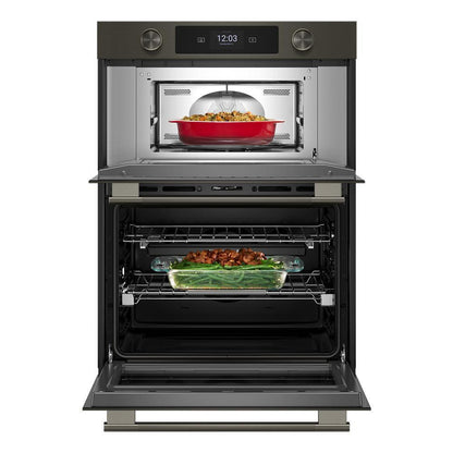 Kitchenaid KOEC930SBE 30-inch Smart Electric Combo Wall Oven with Intelligent Cooking Camera - Black Ore