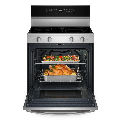 Whirlpool WFES7530RZ 30-inch Electric Smart Range with Air Cooking Technology, No Preheat Air Fry, High Speed Preheat Oven, WipeClean™ Coating, and Steam/Self Clean