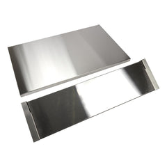 Kitchenaid W10225949 Stainless Steel Backsplash with Dual Position Shelf, measures 36
