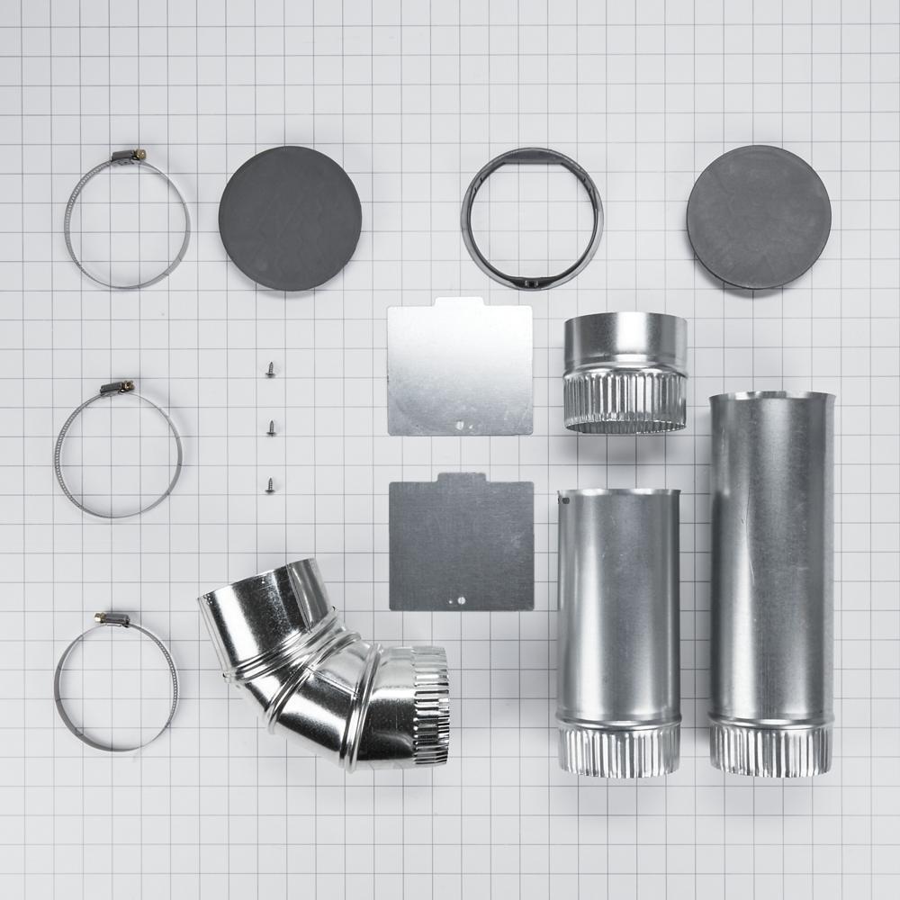 Whirlpool W10858320 4-way dryer side vent kit that fits WED9500EC, WED9500EW, WGD9500EC, WGD9500EW, YWED9500EC, and YWED9500EW