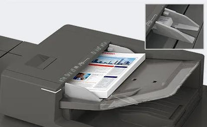 Sharp MXM1056 MX-M1056 Monochrome Networked Digital Multifunction Printer Prints up to 105 pages per minute , copy, scan, fax Maximum paper capacity of 13,500 sheets Exceptional Image Quality with 1200 x 1200 dpi print resolution