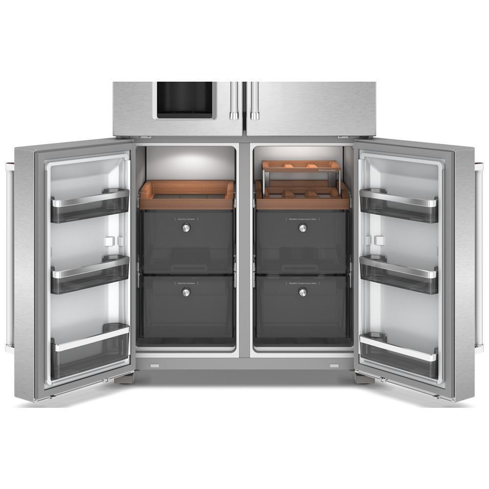 Kitchenaid KRQC736RPS 36" Counter-Depth 19.4 Cu Ft 4-Door Refrigerator with Flexible Temperature Zone in PrintShield™ Finish