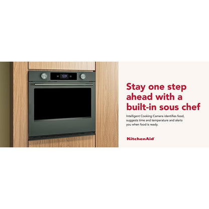 Kitchenaid KOES930SJP 30-inch Smart Electric Single Wall Oven with Intelligent Cooking Camera - Juniper