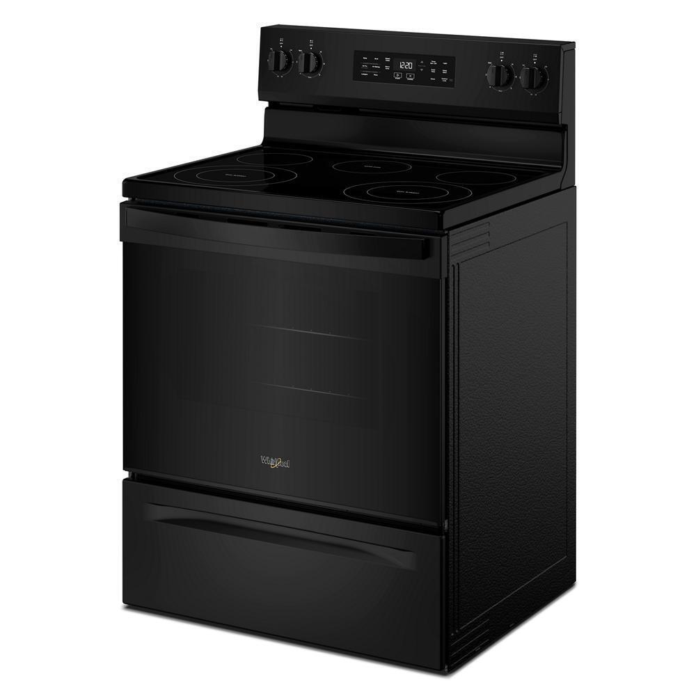 Whirlpool WFES4530SB 30-inch Electric Range with Air Cooking Technology and Steam Clean