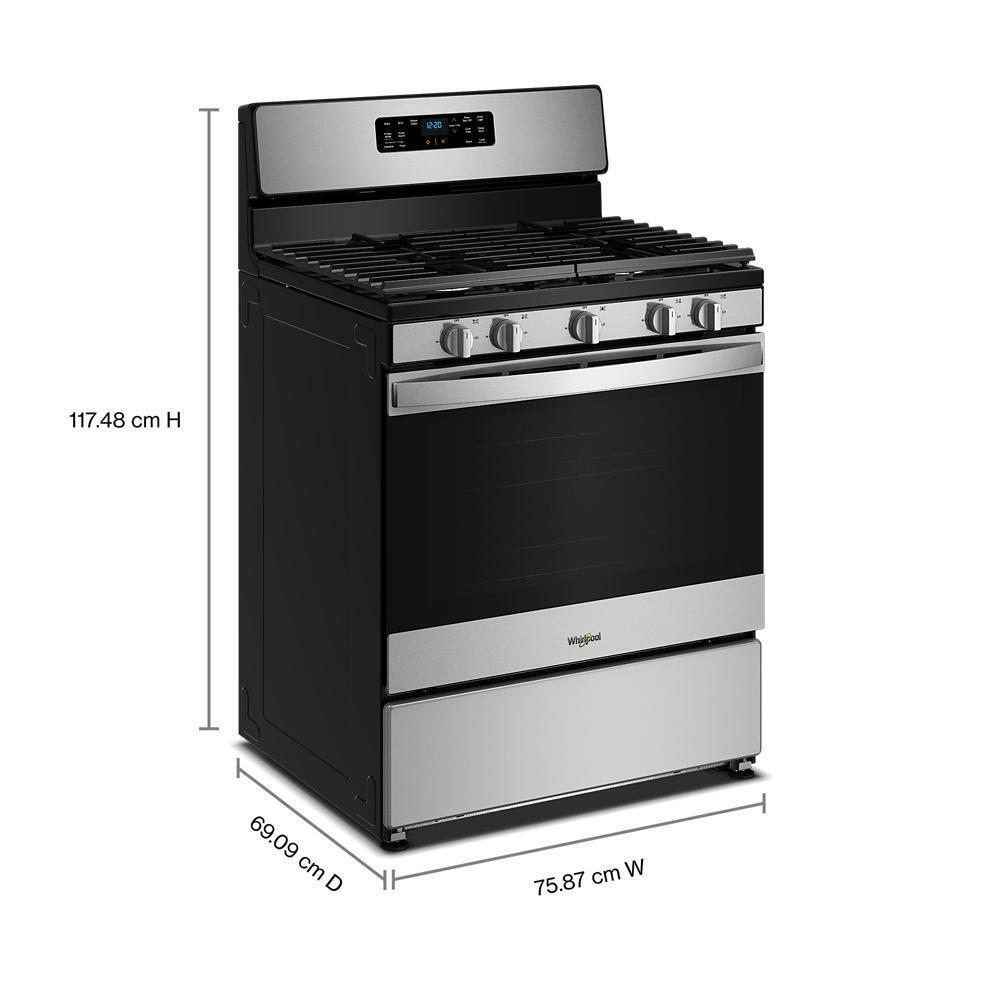 Whirlpool WFGS3330RS 30-inch Gas Range with Crispy Mode and Griddle Zone