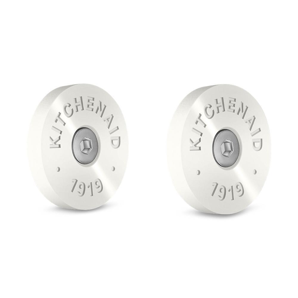 Maytag W11368841MP KitchenAid Commercial-Style Range Handle Medallion Kit - Mascarpone (Includes Two Medallions, Screws, and One 1/8-IN Hex Wrench)