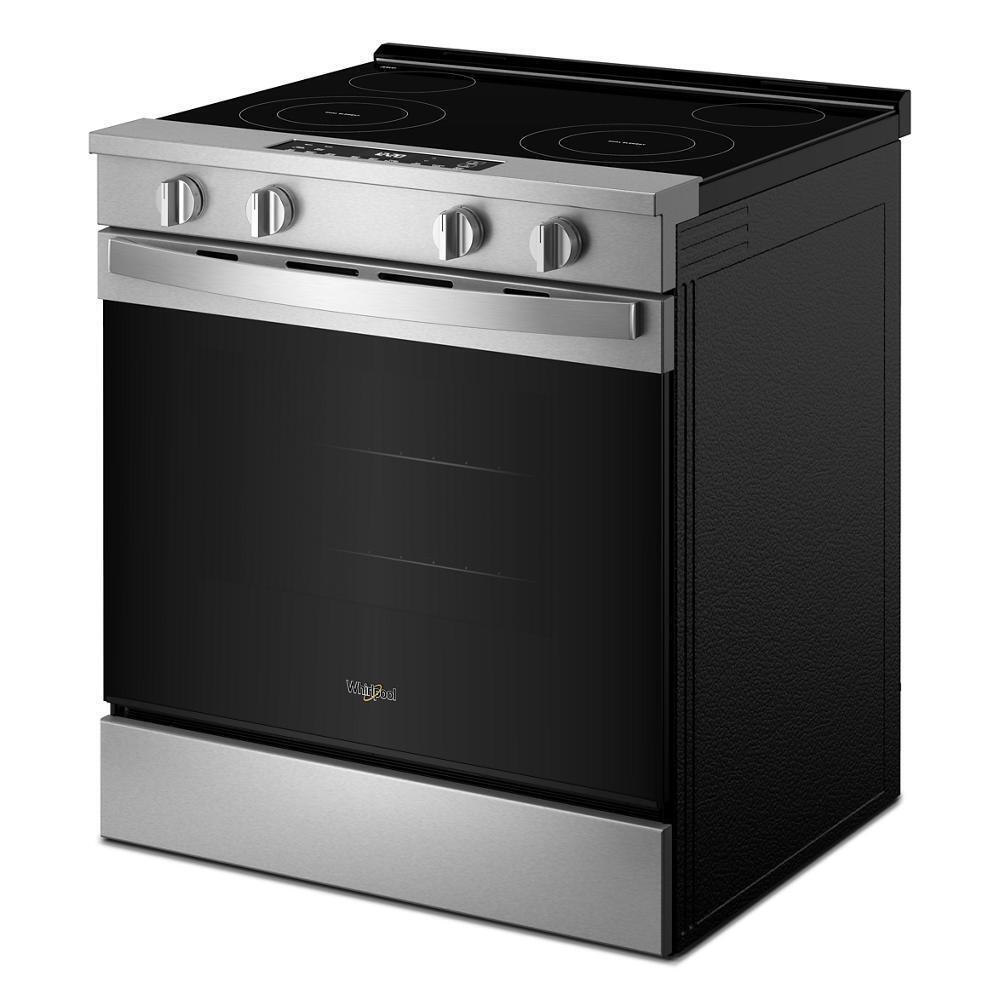 Whirlpool WSES3130SS 30-inch Electric Range with No Preheat and Slow Cook Modes