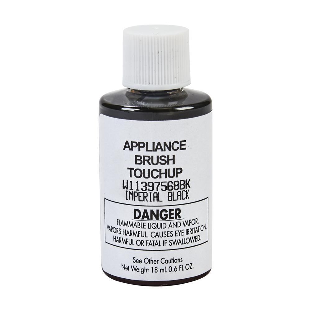Whirlpool W11397568BK Touch-Up Paint with a Brush - Imperial Black 0.6-oz