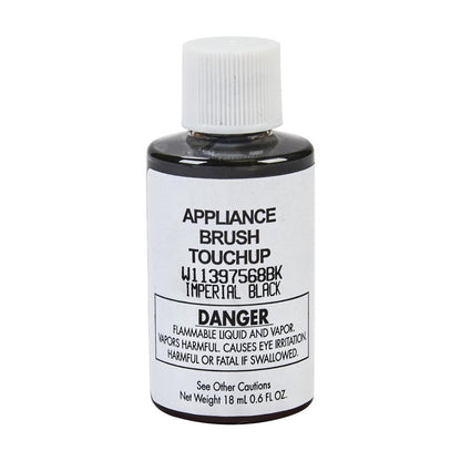 Whirlpool W11397568BK Touch-Up Paint with a Brush - Imperial Black 0.6-oz