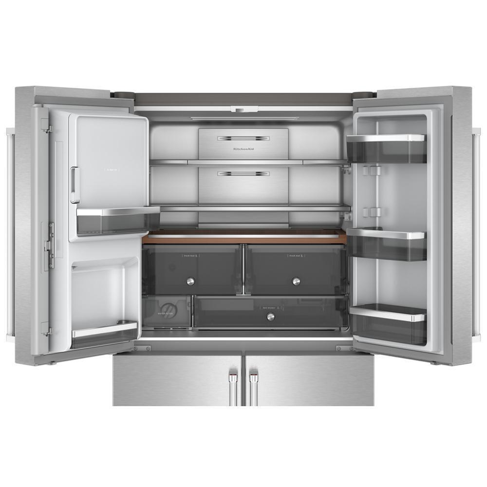 Kitchenaid KRQC736RPS 36" Counter-Depth 19.4 Cu Ft 4-Door Refrigerator with Flexible Temperature Zone in PrintShield™ Finish