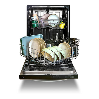 Whirlpool WDT745SASZ 24" Stainless Steel Dishwasher with Spin&Load Rack and AI Intelligent Wash - 50 dBA