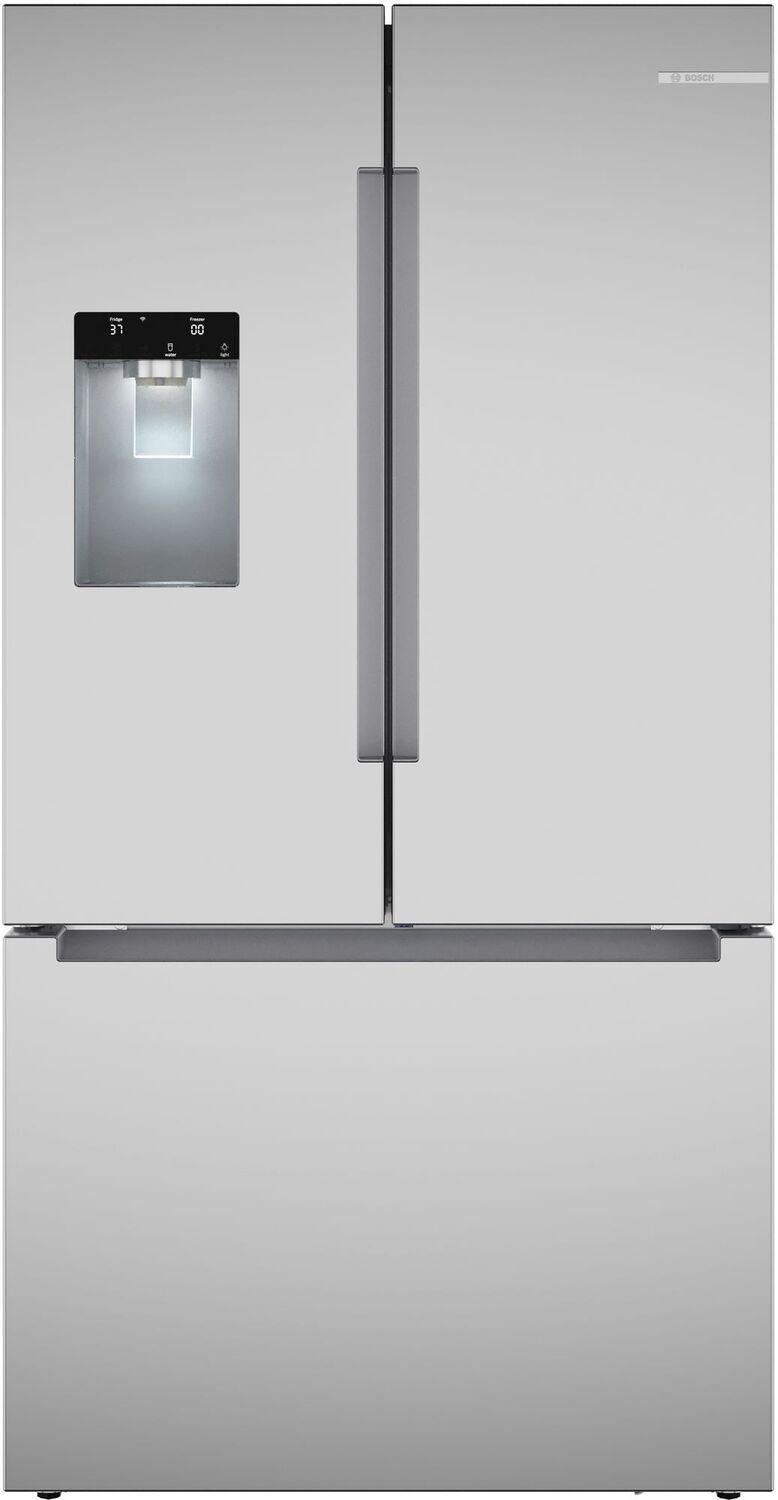 Bosch B36FD10ENS 100 Series, French Door Bottom freezer, multi door, 36'', Brushed steel (with anti-fingerprint), Total No Frost