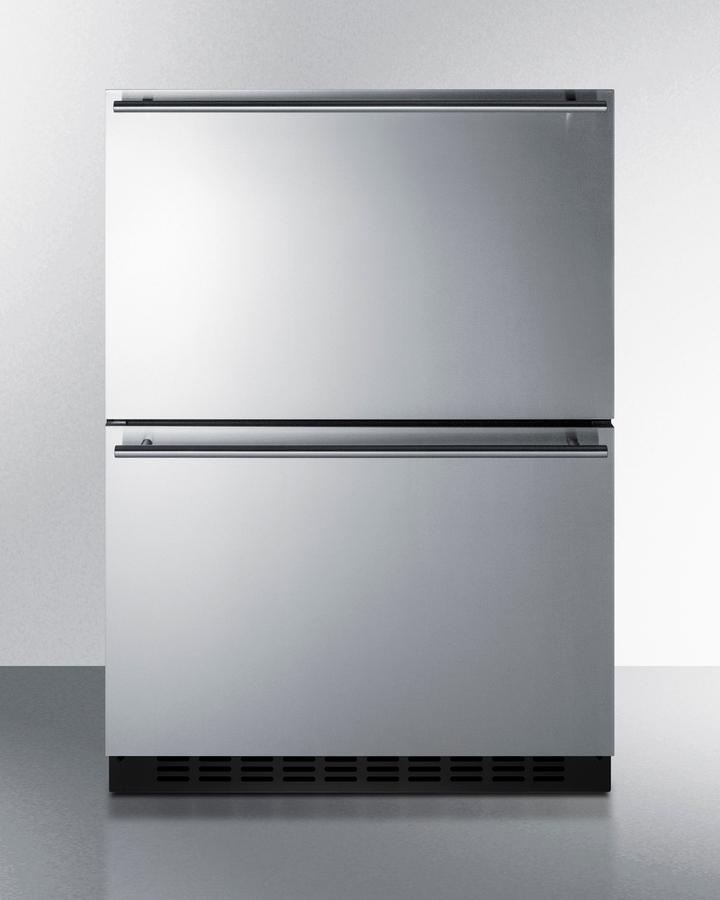 Summit 24" Wide Outdoor 2-drawer Refrigerator-freezer, ADA Compliant