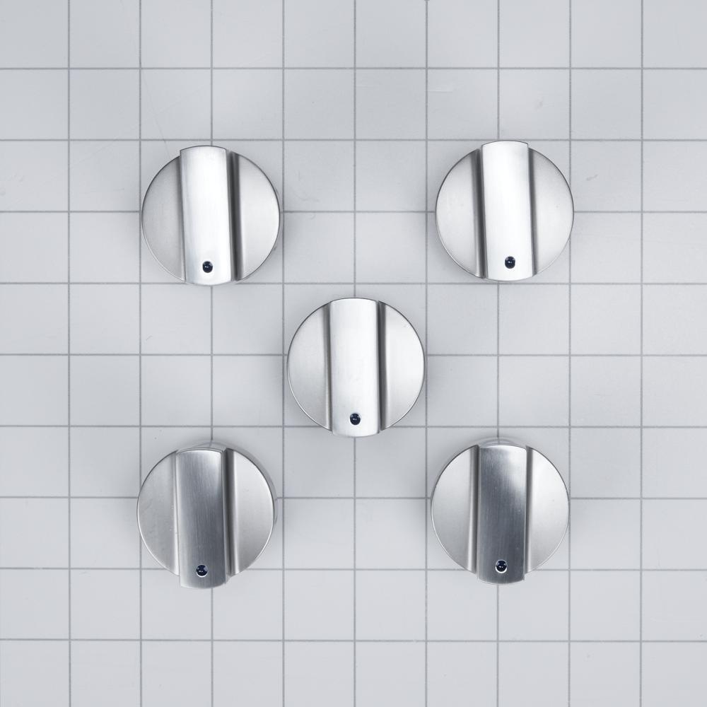 Whirlpool W10724598 Premium Gas Cooktop Knob Kit (Set of 5) for Various MGC7430 and MGC7536 Models