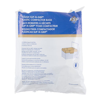 Maytag W10165295RP Heavy-Duty Plastic Compactor Bags (15-Pack) - White with Odor Remover for 15-IN Compactor Models