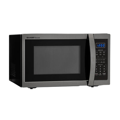Sharp SMC1452CH 1.4 cu. ft. 1100W Sharp Black Stainless Steel Countertop Microwave Oven