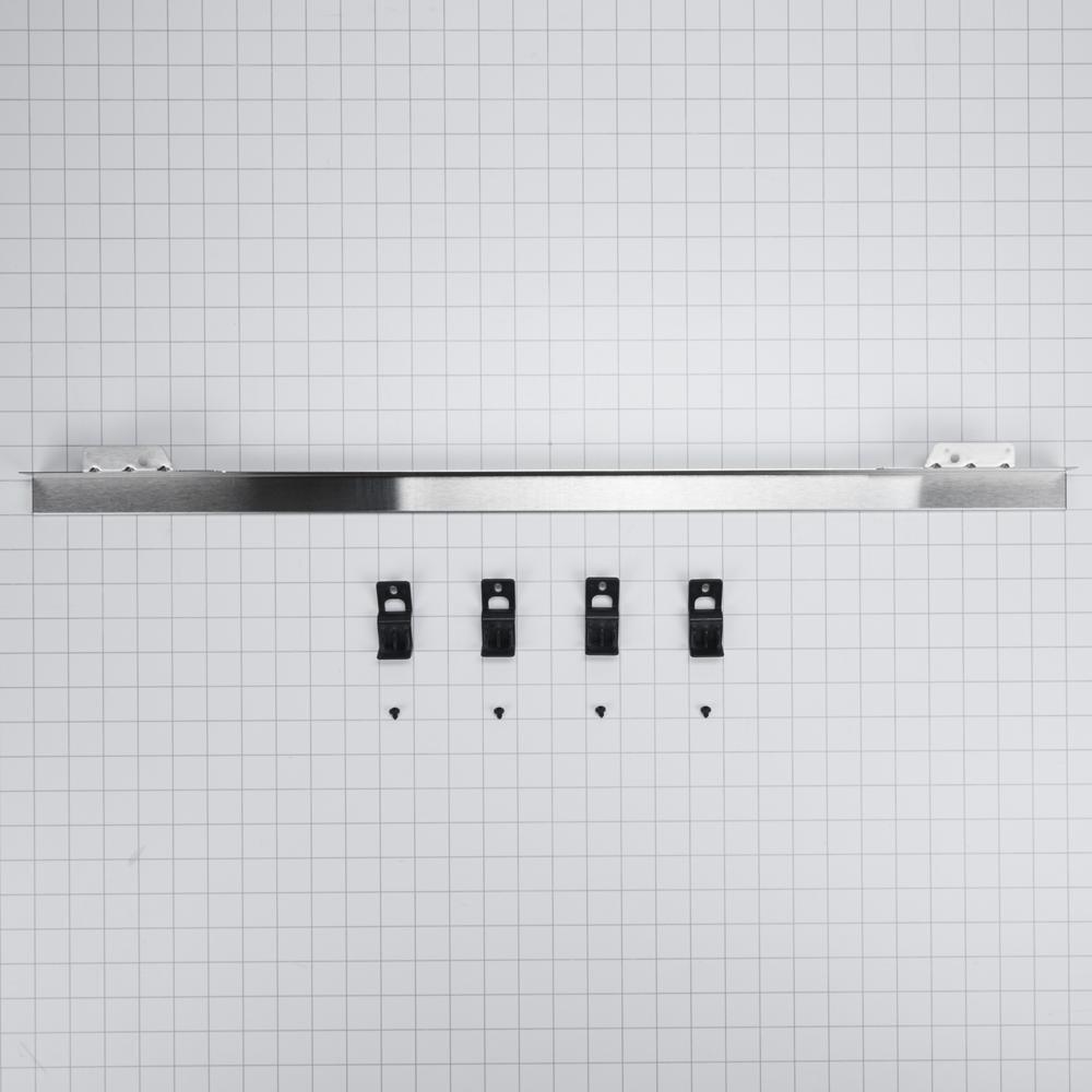 Kitchenaid W11123003 27"/ 30" Built-In Oven Flush Mount Trim Kit, Stainless Steel, with trim piece, mounting hardware, and instructions