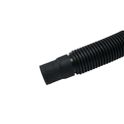 Kitchenaid 285666 8' Black washer drain hose with molded and straight plastic fittings, U-shape rubber nozzle, and spring clamp - 1 pack