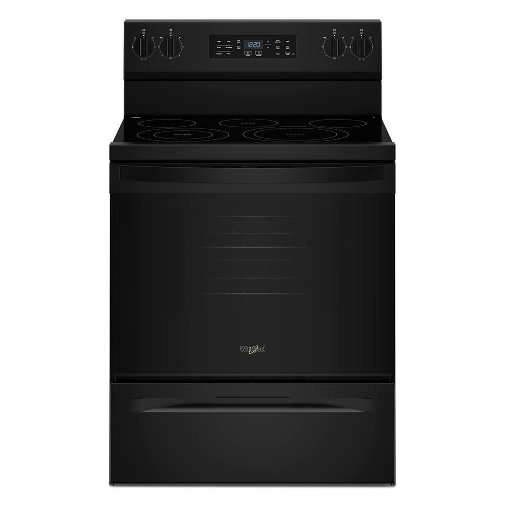 Whirlpool WFES5730SB 30-inch Electric Range with Air Cooking Technology