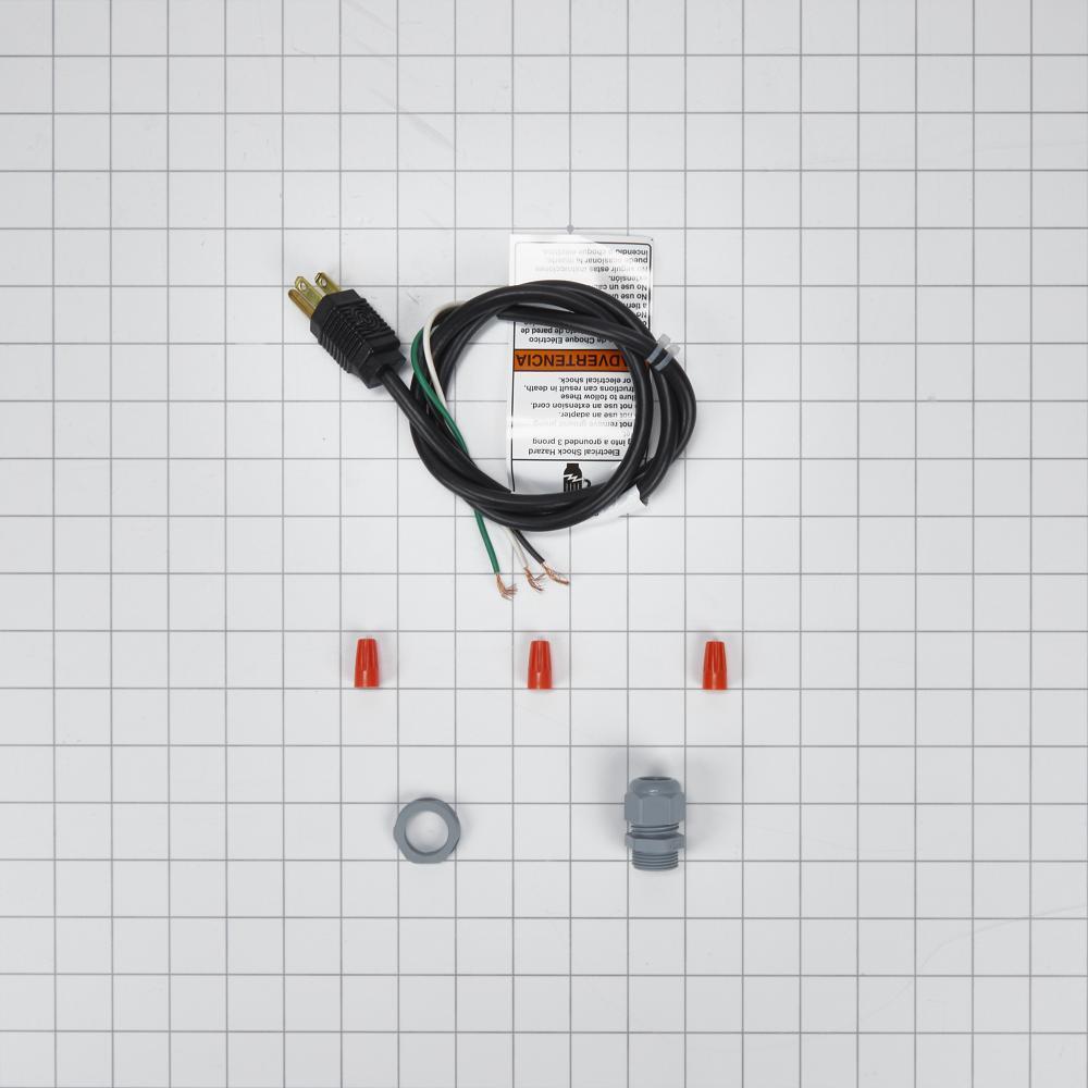 Whirlpool W10613691 5' Range Hood Power Cord, Black, with a 3-prong, 125-volt design