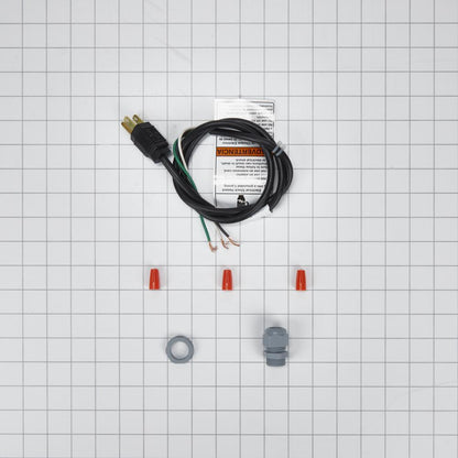 Whirlpool W10613691 5' Range Hood Power Cord, Black, with a 3-prong, 125-volt design