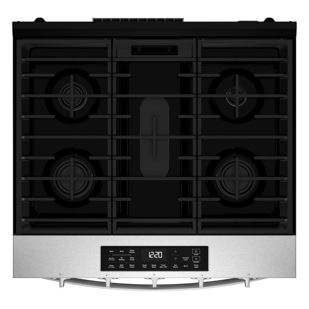 Whirlpool WSGS5030SZ 30-inch Gas Smart Range with Air Cooking Technology