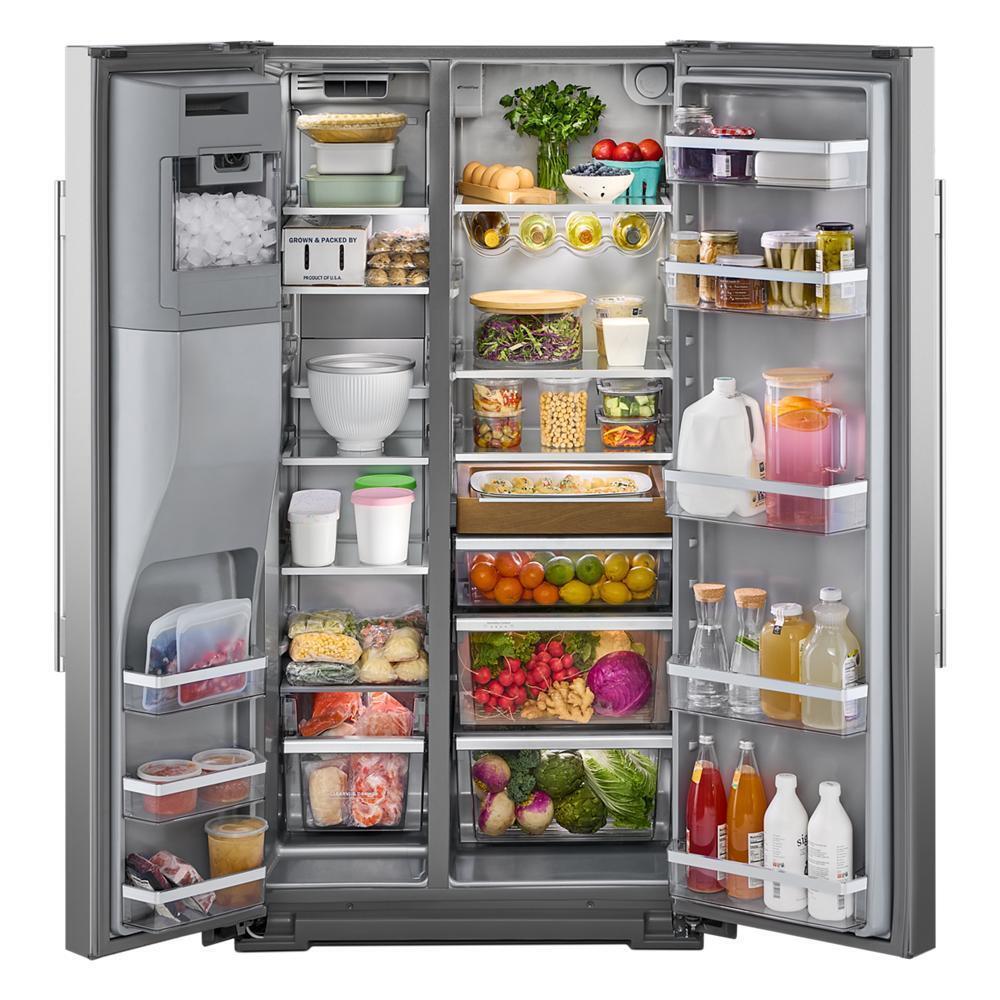 Kitchenaid KRSF336RPS 28.7 Cu. Ft. Side-by-Side Refrigerator with Exterior Ice and Water Dispenser and Removable Under-Shelf Wine Rack