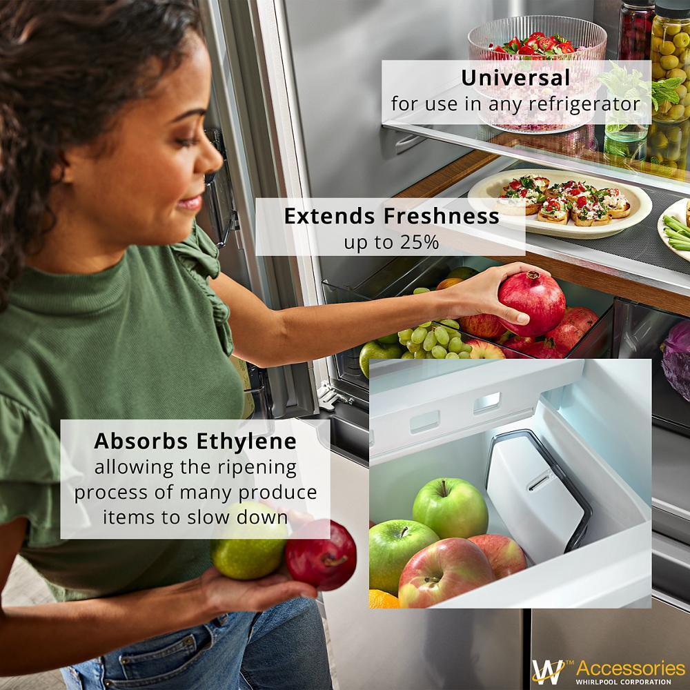 Kitchenaid W11462816 Refrigerator Produce Preserver Starter Kit with New Holder, Sachets, and Timestrip
