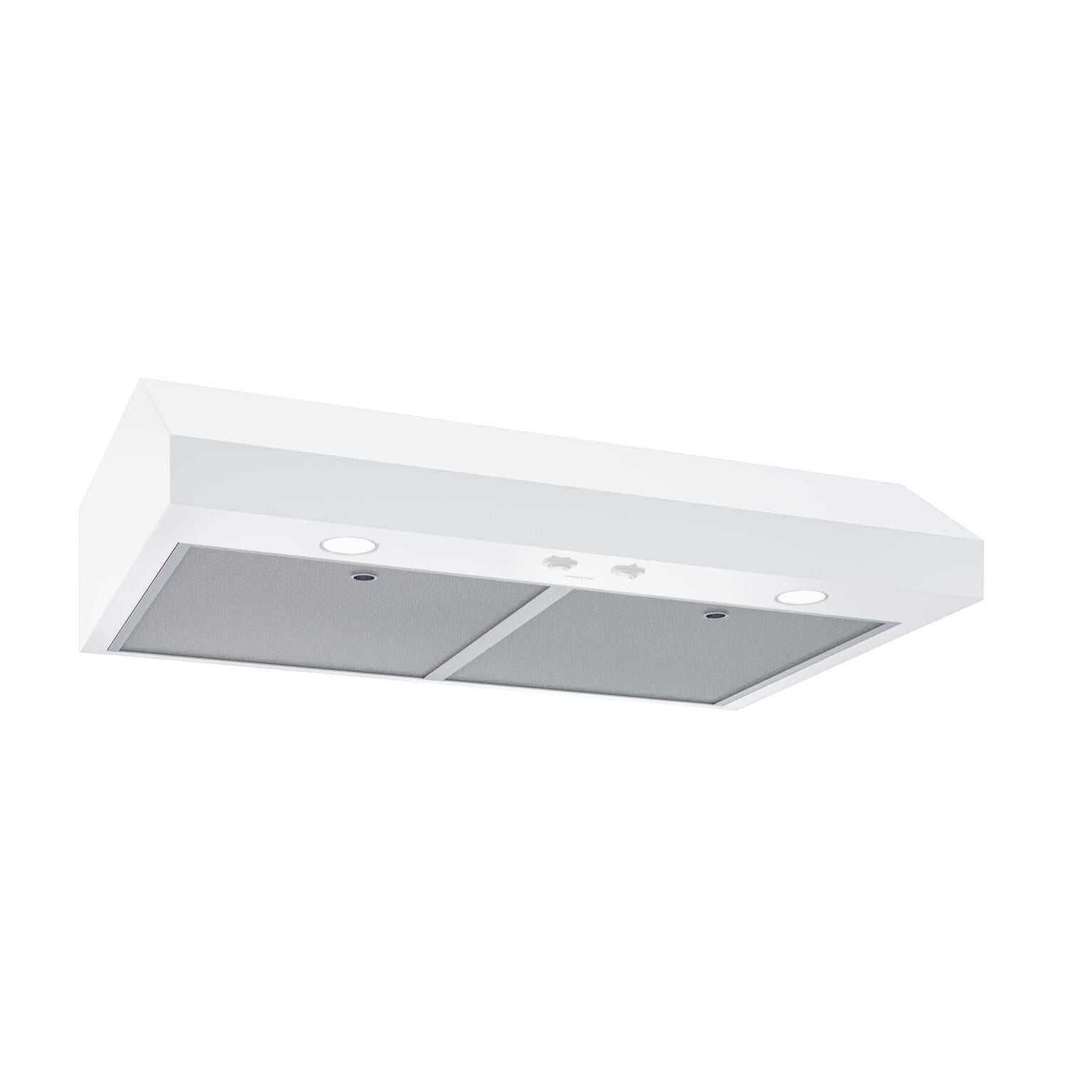 Broan GLA1423WW Glacier 42-Inch 350 MAX Blower CFM 1.5 Sones White Range Hood
