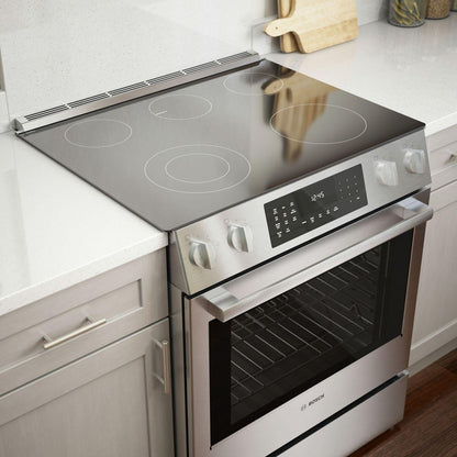 Bosch HEI8056U 800 Series, Electric slide-in range, 30'', Stainless steel