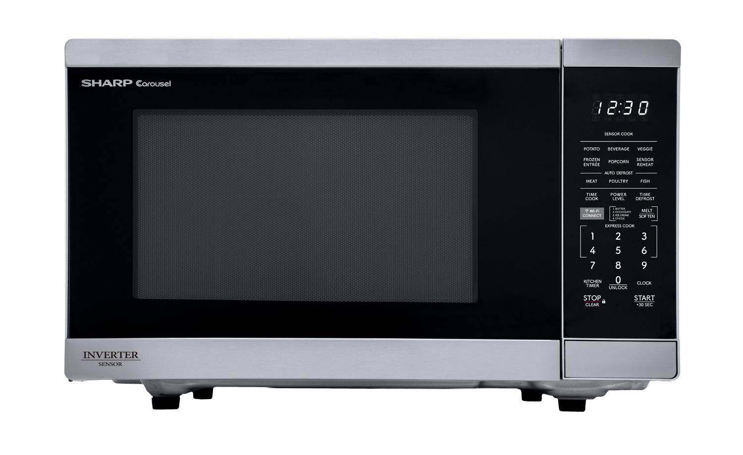 SMC1469KS Sharp 1.4 cu. ft. 1100W Smart Stainless Steel Microwave Oven with Inverter Technology