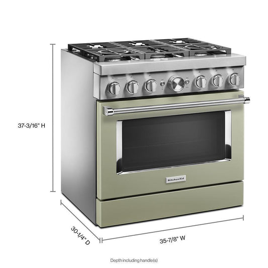 KFDC506JAV KitchenAid® 36'' Smart Commercial-Style Dual Fuel Range with 6 Burners