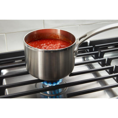 Whirlpool WCGK5030PB 30-inch Gas Cooktop with EZ-2-Lift™ Hinged Cast-Iron Grates