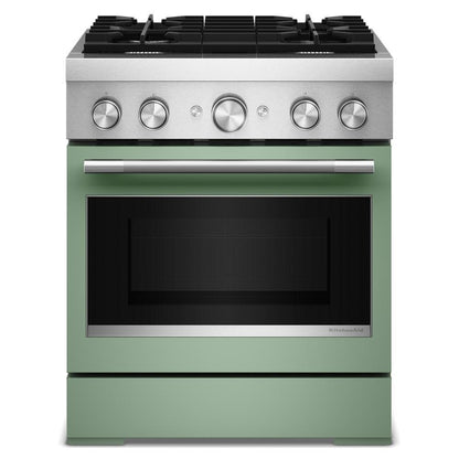 Kitchenaid KFDS930SDC 30-Inch 4 Burner Commercial-Style Dual Fuel Range with No Preheat Air Fry Mode