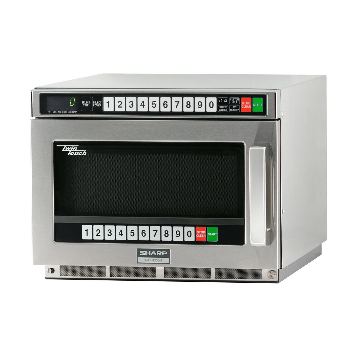 RCD1200M Sharp TwinTouch 1200 Watt Commercial Microwave Oven with Dual TouchPads
