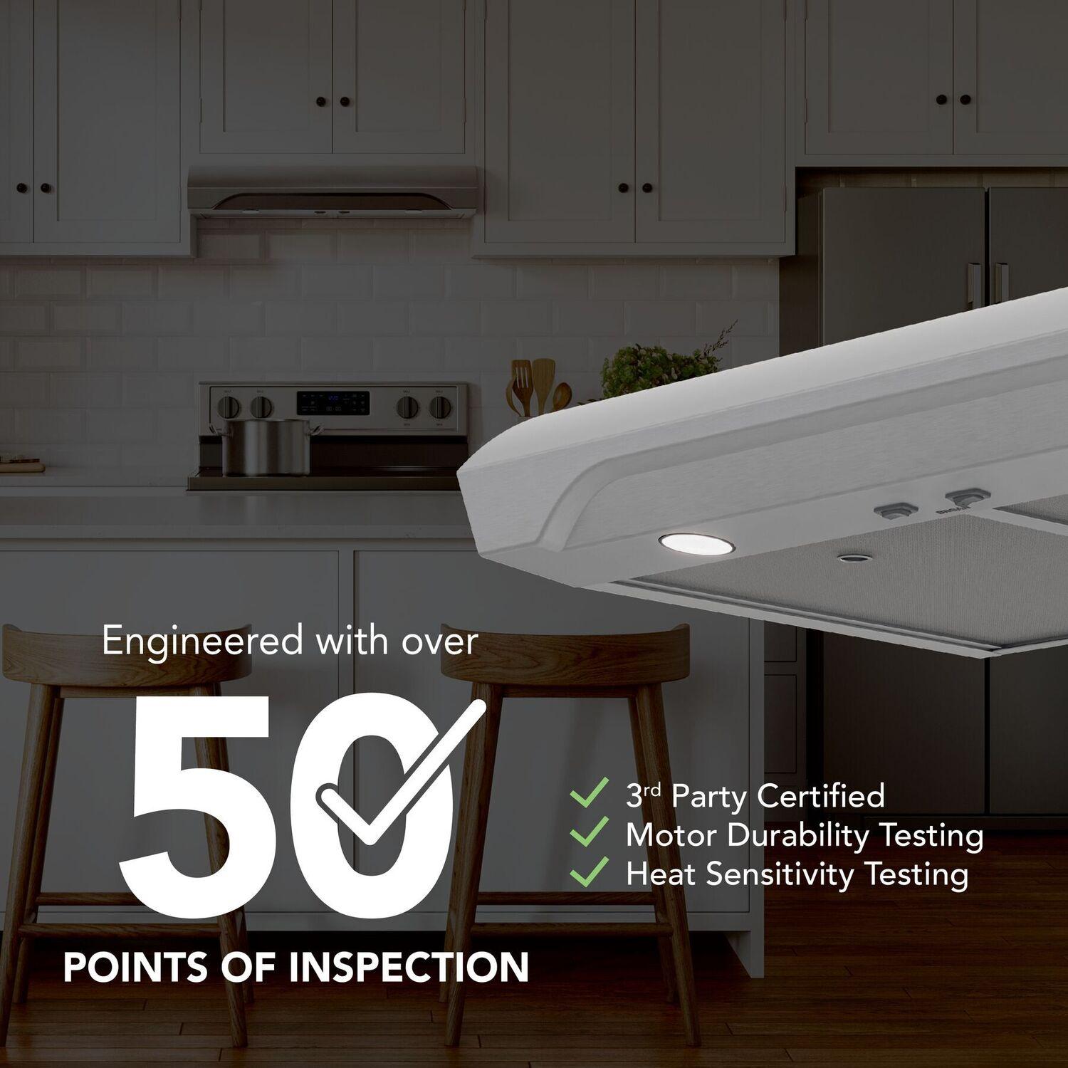 Broan ALT1303SS Alta 30-Inch 350 MAX Blower CFM 1.5 Sones Stainless Steel Range Hood
