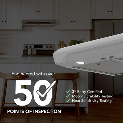Broan ALT1303SS Alta 30-Inch 350 MAX Blower CFM 1.5 Sones Stainless Steel Range Hood