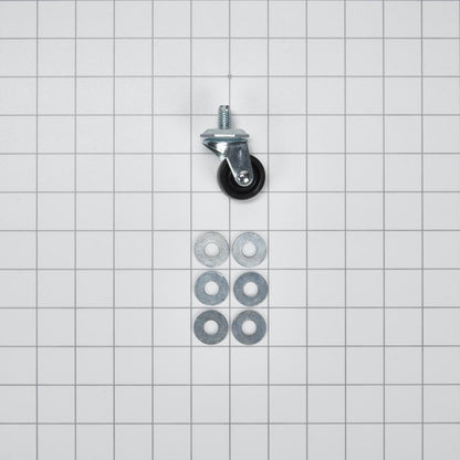 Whirlpool 279127 Dryer Caster Wheel Kit That Includes One Black Swivel and Locking Caster