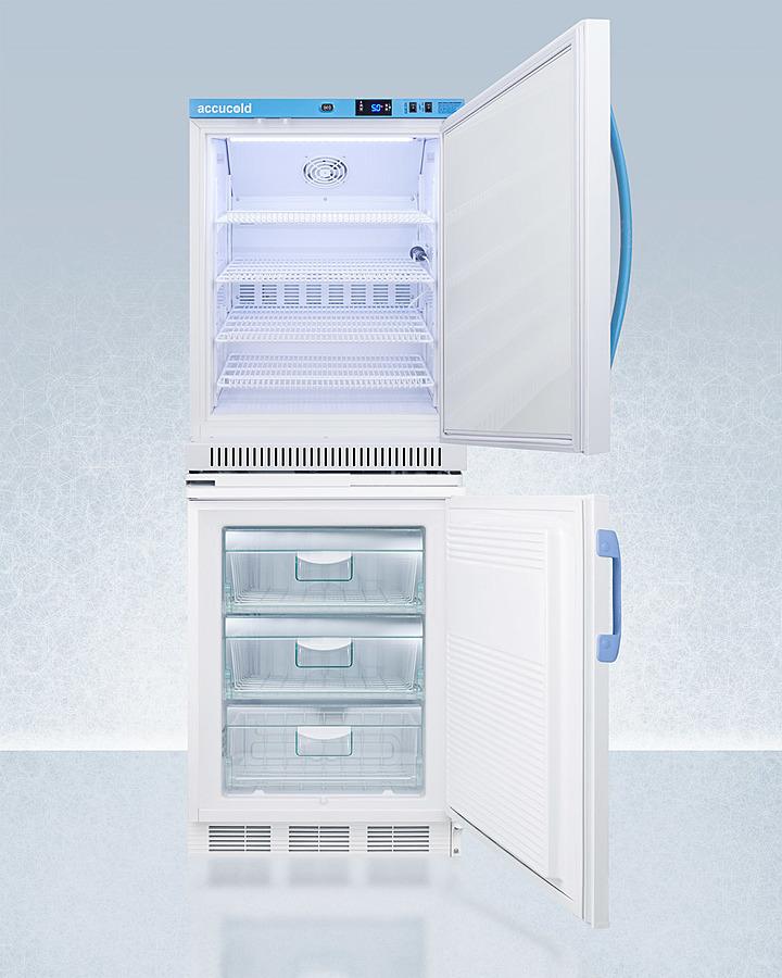 Summit ARS6PVVT65MLSTACKMED2 24" Wide All-refrigerator/all-freezer Combination