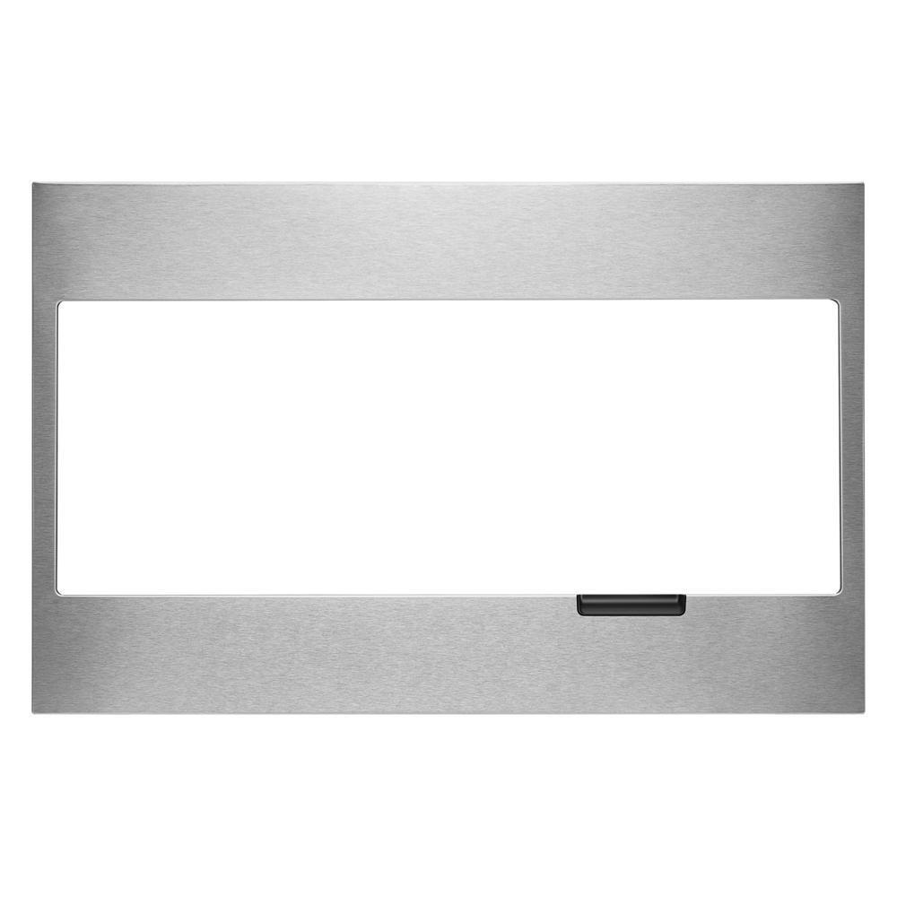 Kitchenaid W11451313 Built-In Low Profile Microwave Standard Trim Kit with Pocket Handle, Stainless Steel, fits cut-out height 17-1/2"