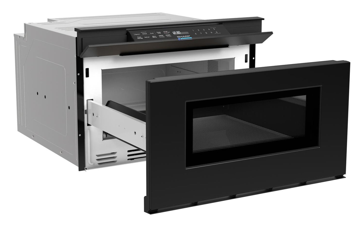 SMD2479MB Sharp 24 in. 1.2 cu. ft. Deco Series Built-In Smart Microwave Drawer™ Oven with Easy Wave Open in Black