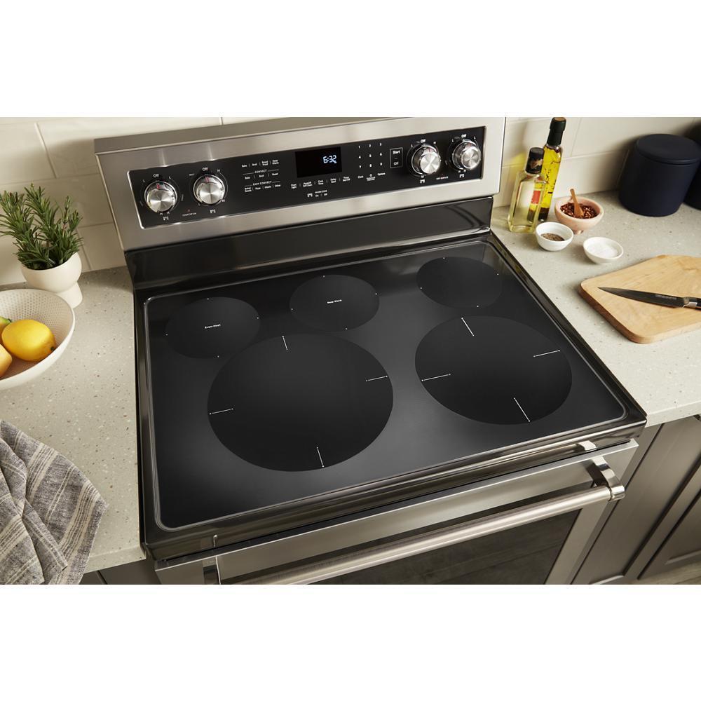 Kitchenaid KFEG504KPS 30-Inch 5 Element Electric Convection Range with PrintShield™ Finish
