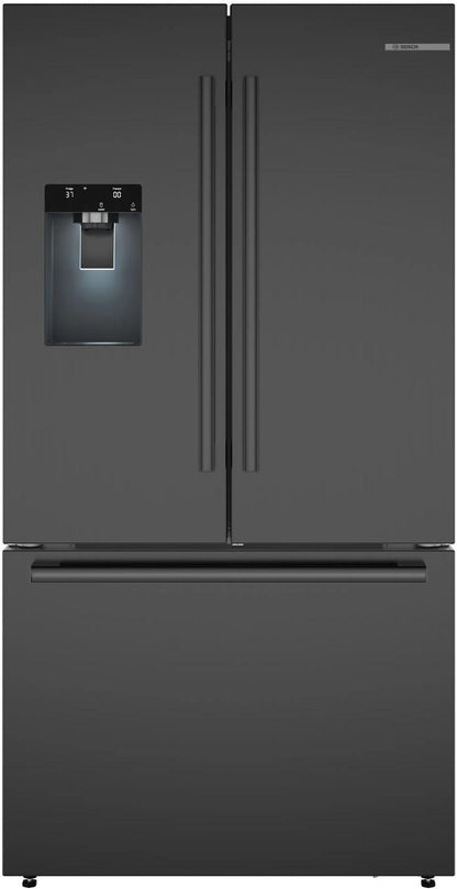 Bosch B36CD52SNB 500 Series, French Door Bottom freezer, multi door, 36'', Black inox-antifingerprint, Total No Frost